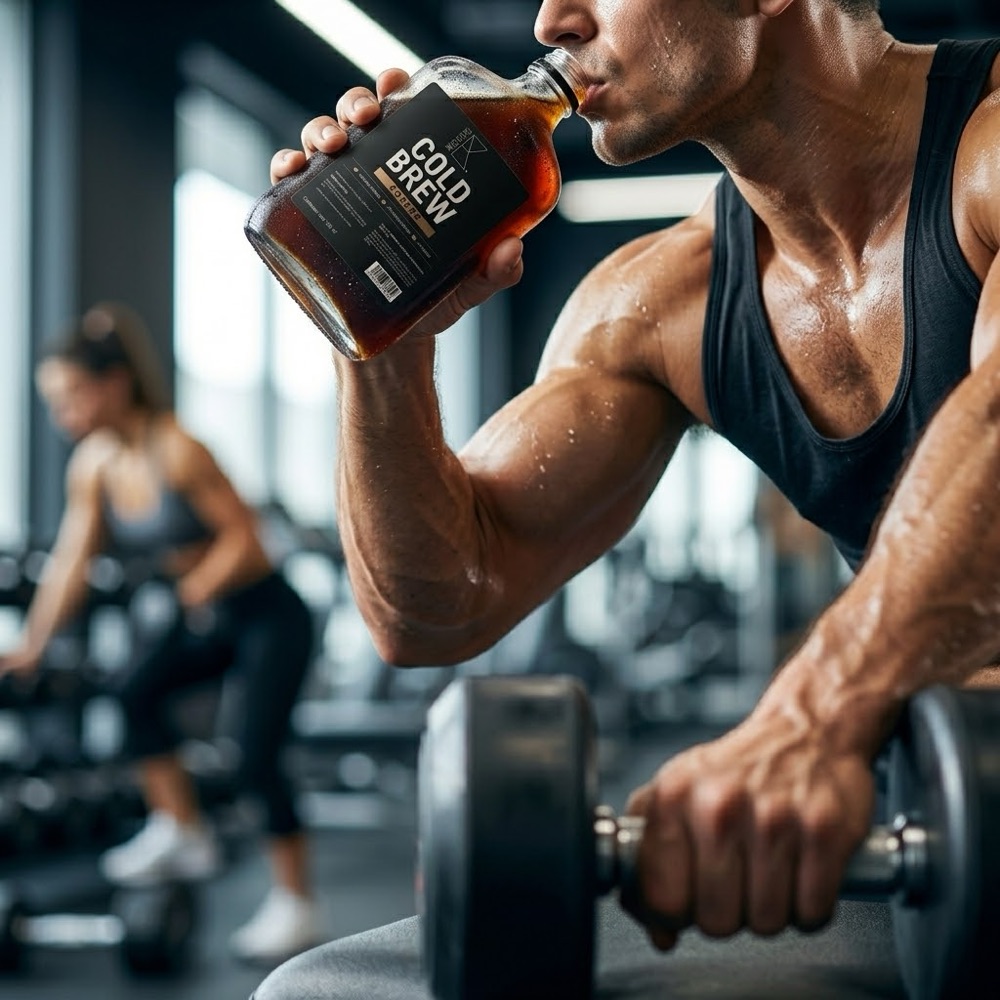 Persona tomando INFLUYENTE en el gimnasio